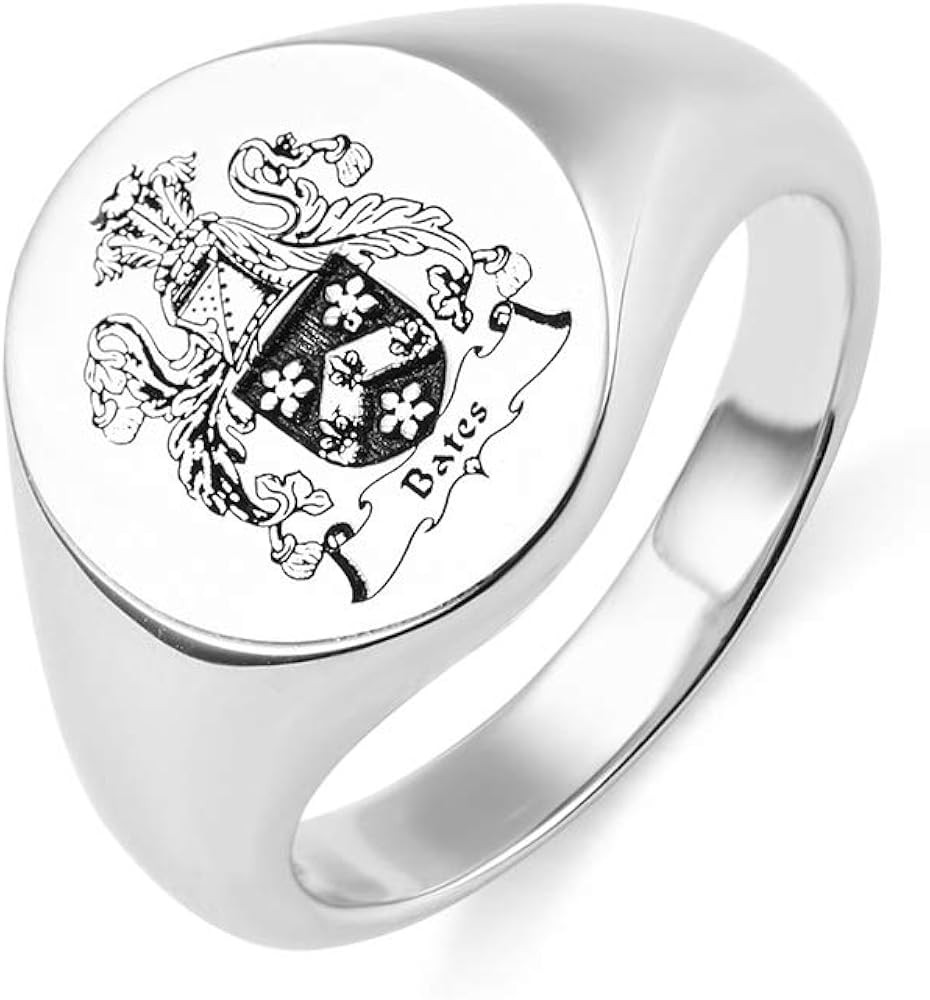 Roseinside Personalized Family Crest Signet Ring Sterling Silver/Brass Coat of Arms Ring for Men ... | Amazon (US)