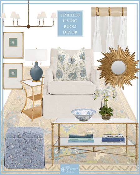 Timeless and neutral living room home decor and furniture ✨

Timeless home decor, timeless furniture, gold coffee table, coffee table styling, classic home decor, upholstered ottoman, gold side table, white chair, gold mirror, sunburst mirror, pinch pleat curtain, pinch pleat drapes, acrylic curtain rod, intaglios, living room light, living room chandelier, oushak rug, neutral rug, neutral oushak rug, blue living room, living room inspiration, living room inspo