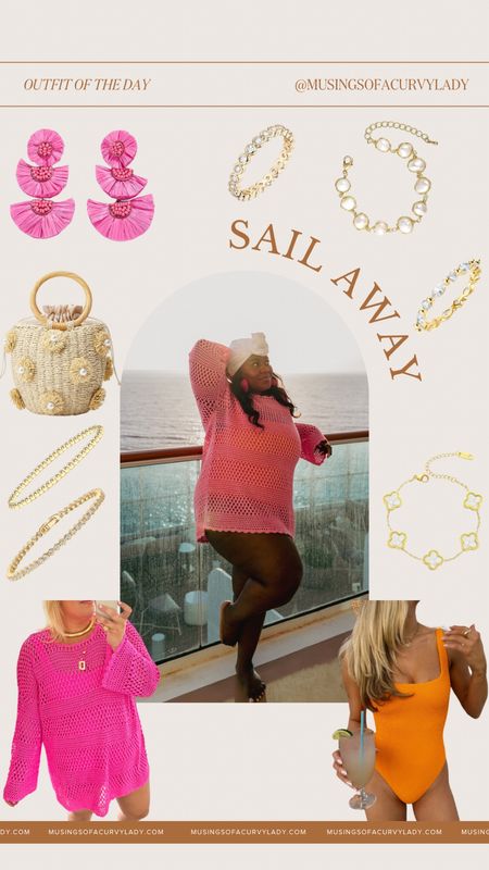 Reminiscing the last day of my Sun Princess cruise with this beautiful sunset🌞 

plus size fashion, show me your mumu, bathing suit, swim wear, gold jewelry, pink outfit inspo, spring, summer, cruise looks, style guide

#LTKplussize #LTKstyletip #LTKswim