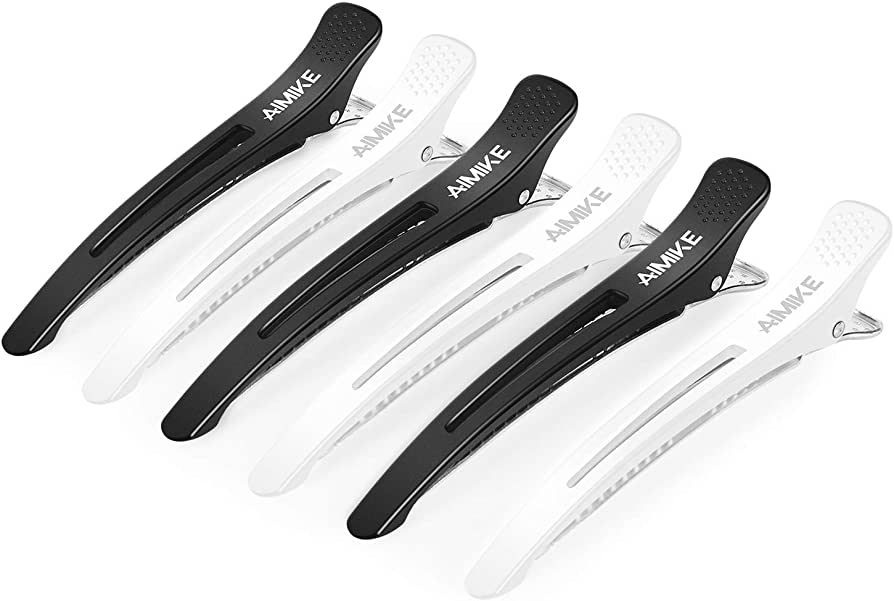 Hair Clips, AIMIKE 6 Pack Hair Clips for Styling and Sectioning, Non Slip Hair Clips with Silicon... | Amazon (US)