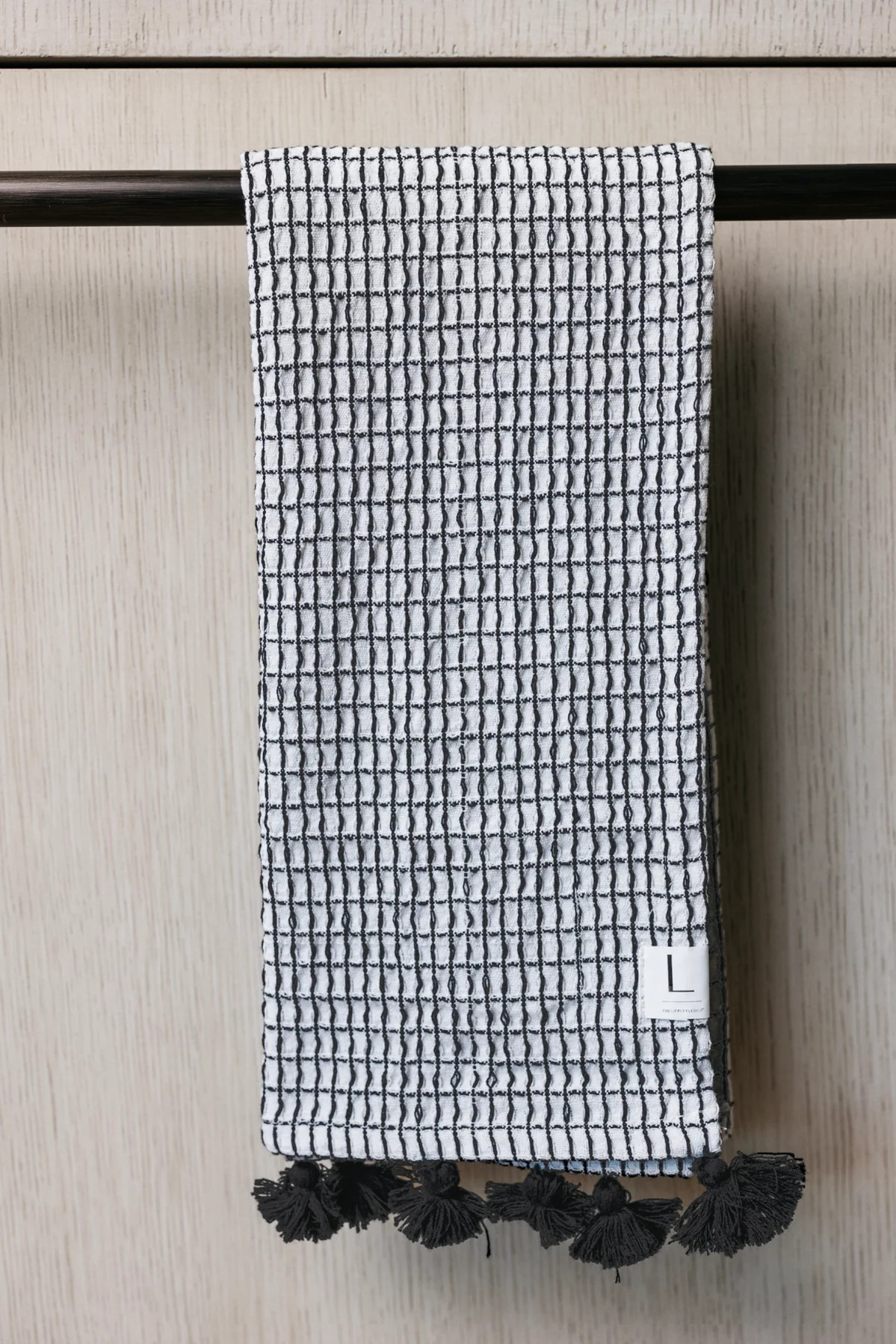 Kyla Waffle Knit Tea Towels - Set of 2 - Grey | THELIFESTYLEDCO