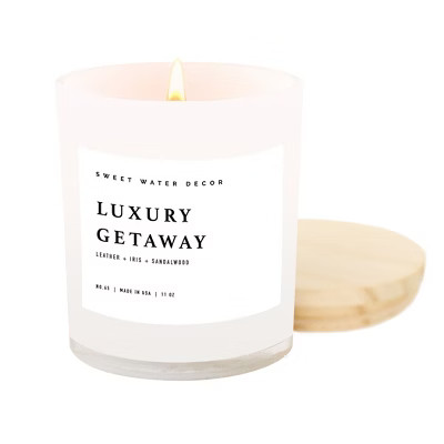 Sweet Water Decor Luxury Getaway White Jar Candle - 11oz | Target
