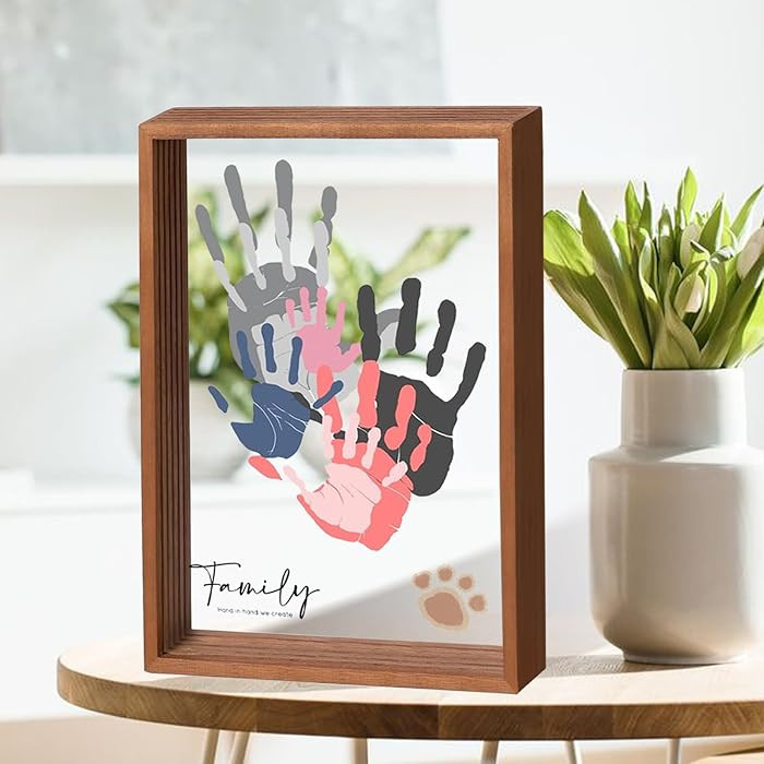 Family Handprint Kit for 5,DIY Craft Family Memories Keepsake Art Baby Newborn Hand and Footprint... | Amazon (US)
