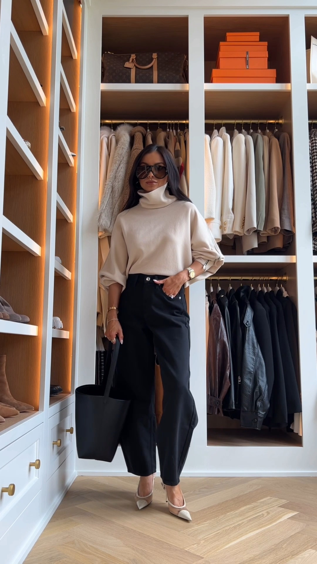 Zara fall outfit
Zara zip detail sweater 
Target barrel jeans 
Amazon bucket bag that looks like the row
Saint Laurent slingback pumps