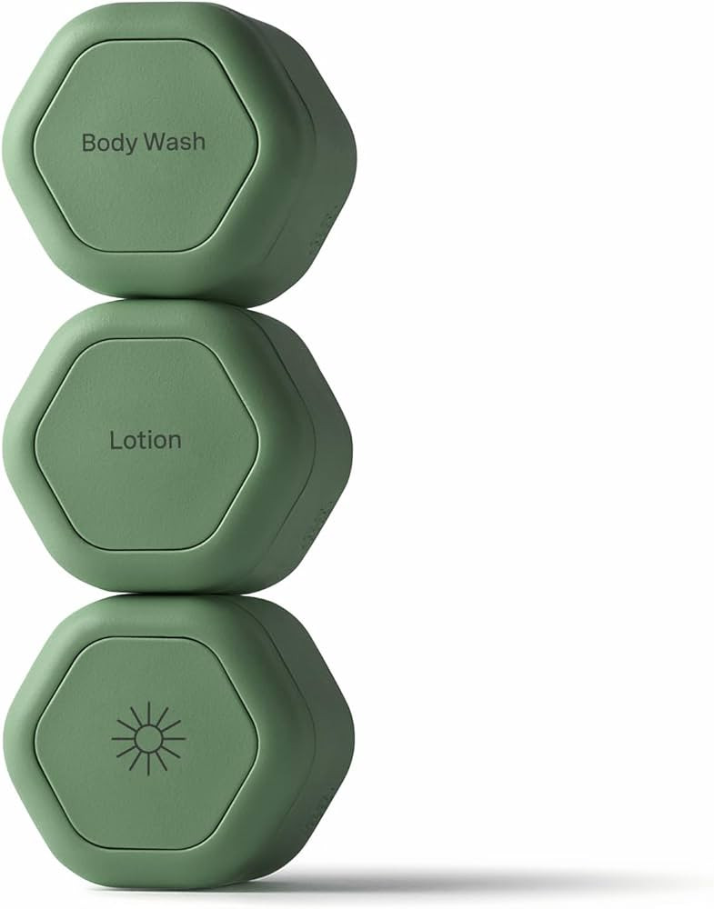 Cadence Travel Containers - Body Care Capsule Set - Magnetic Containers with Lids,Carry On Travel... | Amazon (US)