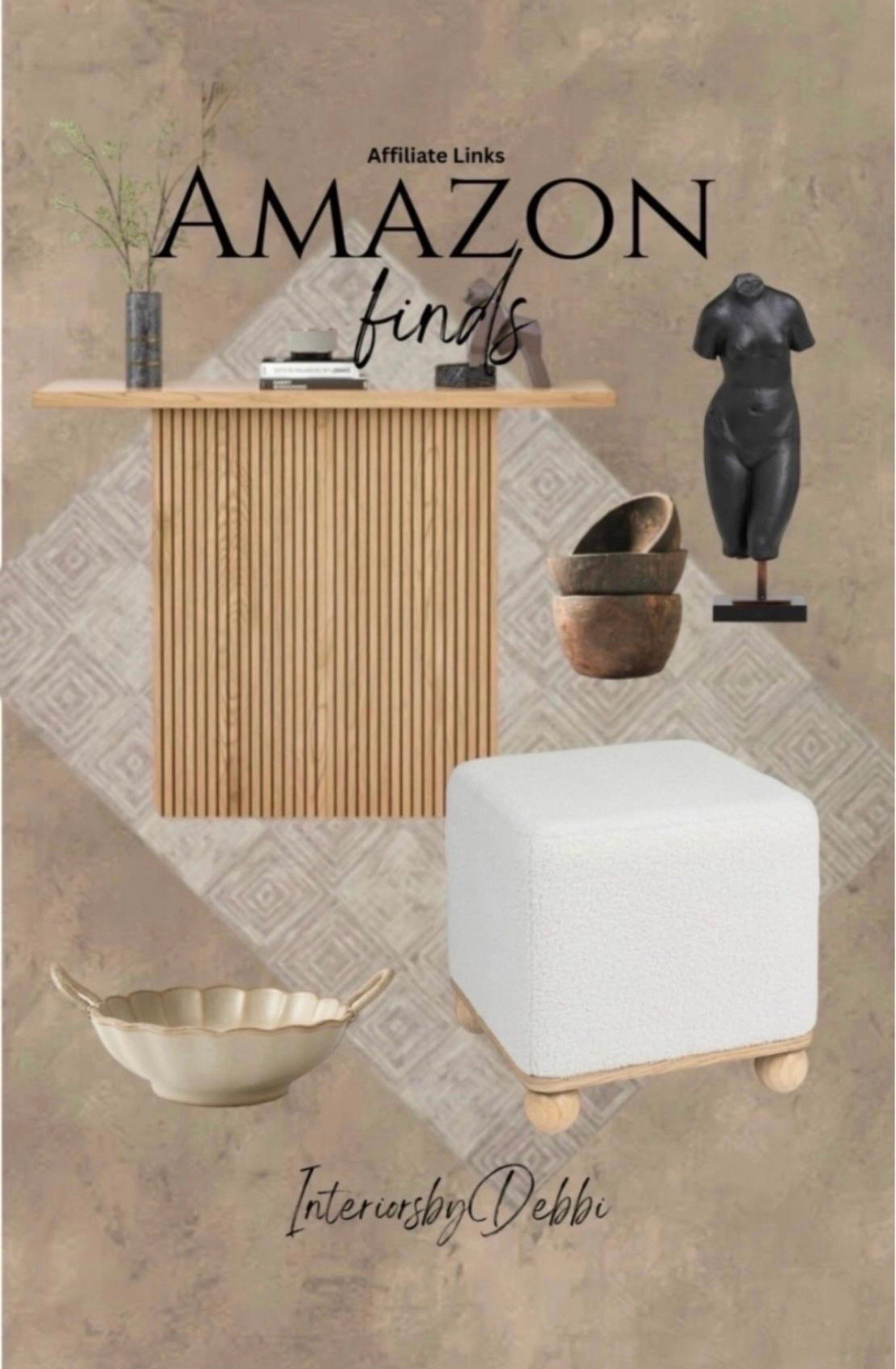 Amazon Finds
Area rug, console table, ottoman, wood bowls, transitional home, modern decor, amazon find, amazon home, target home decor, mcgee and co, studio mcgee, amazon must have, pottery barn, Walmart finds, affordable decor, home styling, budget friendly, accessories, neutral decor, home finds, new arrival, coming soon, sale alert, high end look for less, Amazon favorites, Target finds, cozy, modern, earthy, transitional, luxe, romantic, home decor, budget friendly decor, Amazon #amazonhome

#LTKSeasonal #LTKHome