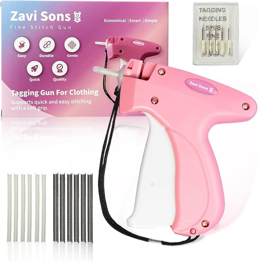Stitch Gun for Clothes, Tagging Tool for Clothing, Quick Stitch Sewing Tool, Sticky Hemming Strip... | Amazon (US)