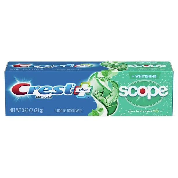 Crest + Scope Complete Whitening Toothpaste, Minty Fresh, .85 oz | Walmart (US)
