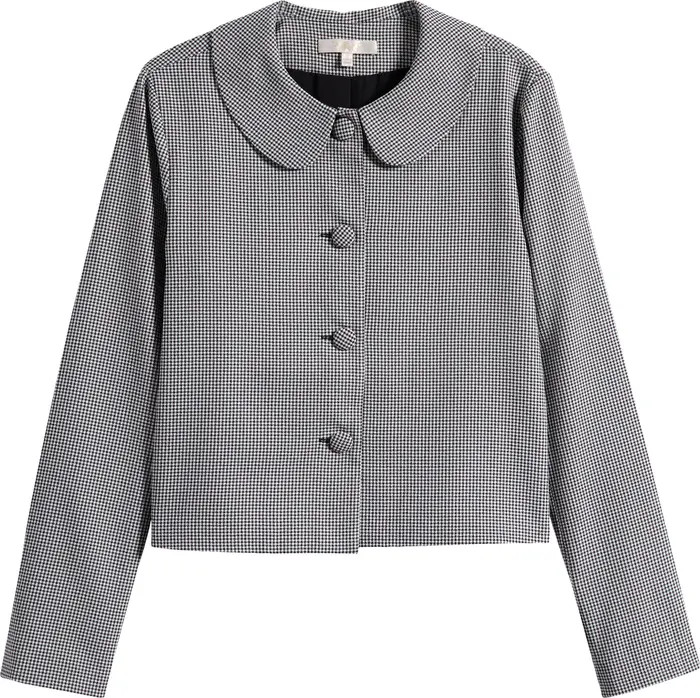 Melina Houndstooth Crop Jacket | Nordstrom