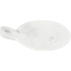 Creative Co-Op Large Marble Handle Dish, 7" x 6", White | Amazon (US)