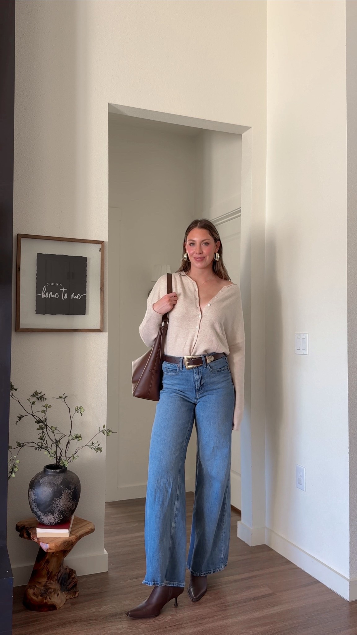 Date night outfit idea. I’m wearing a four tall and jeans and large in the cardigan. ￼

#LTKSeasonal #LTKgrwm #LTKootd