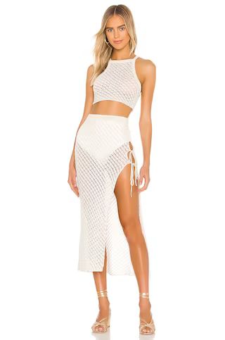Camila Coelho Offshore Crop in White & Gold from Revolve.com | Revolve Clothing (Global)