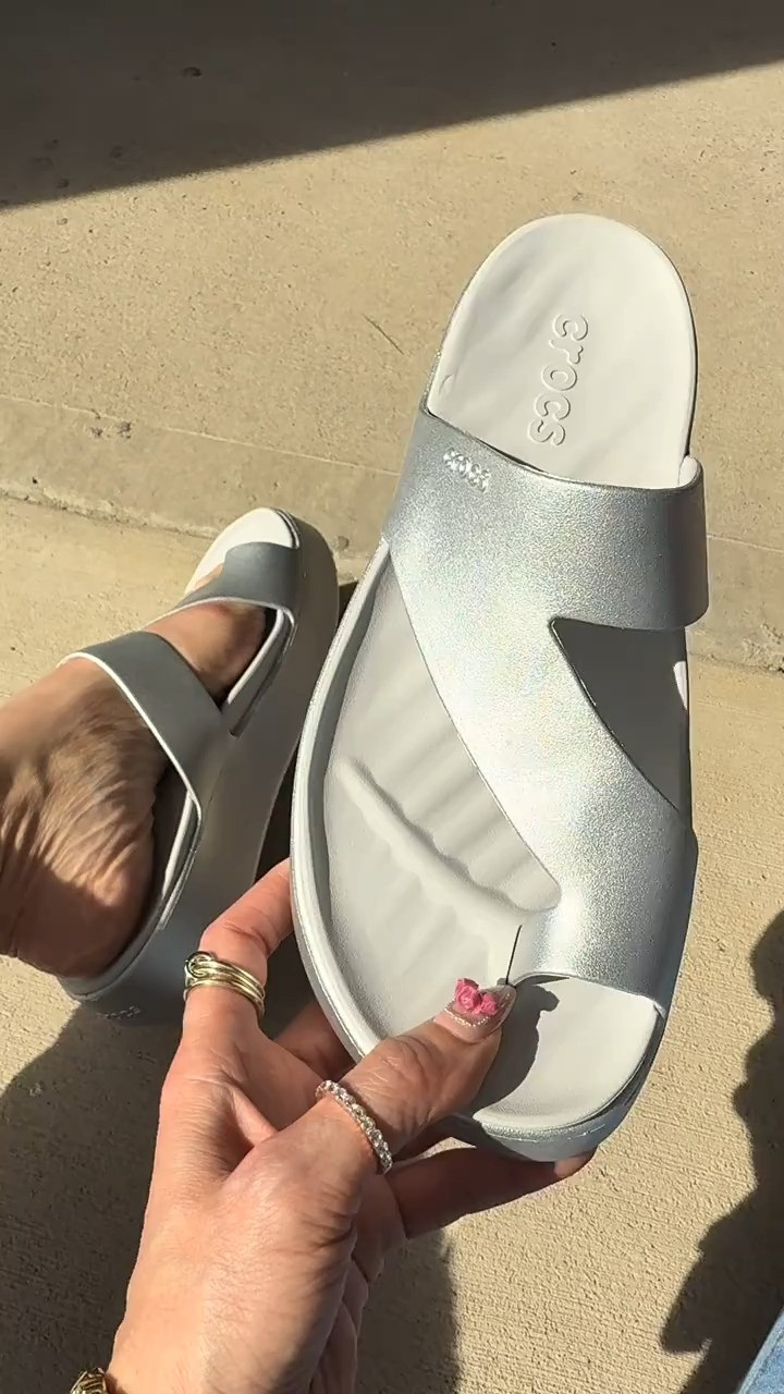 The metallic on these is actually so pretty in person!

#LTKFinds #LTKShoeCrush #LTKStyle
#CrocsGetaway #MetallicSandals #EverydayOutfit #earnscommissions 

 #LTKootd #LTKActive #LTKTravel
