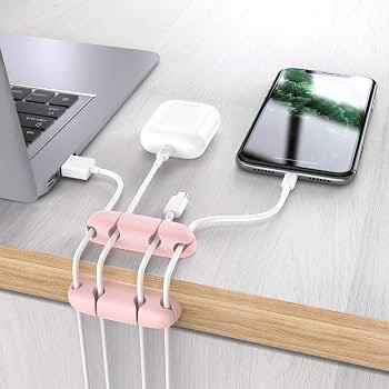 AhaStyle 3 Pack Cord Holders for Desk, Strong Adhesive Cord Keeper Cable Clips Organnizer for Org... | Amazon (US)