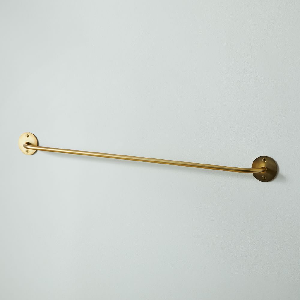 Floating Lines Rail, Antique Brass, 2' | West Elm (US)