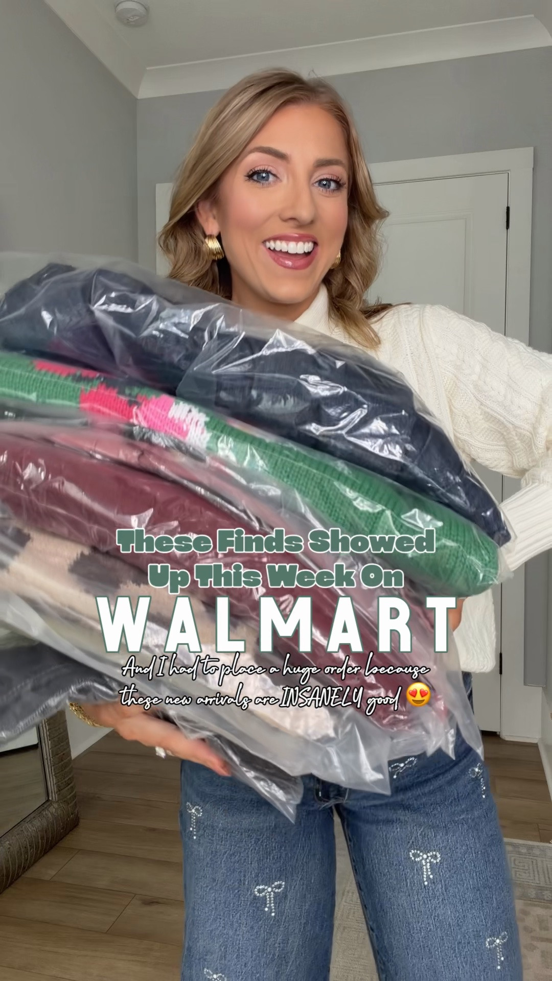 Note: this is part of TWO of the items in this post! I can only link 30 items in a post. See my Previous LTK post for the rest of the items ☺️

These Walmart new arrivals are SO GOOD 😍🙌 I seriously can’t stop talking about all the cute new Walmart fashion finds that dropped this week! From the bow sweaters + bow detail jeans 🎀 to the prettiest corduroy pants, cozy matching sets, festive plaid, denim midi dress and new comfy sets…there are so many good finds right now!

And a few Walmart deals are mixed in too 👏 The sherpa vest is on sale for just $14!! I’m also loving the new burgundy matching set—the quality is a 10/10 and the barrel-style pants are SO cute. ❤️

Walmart has been absolutely killing it with affordable fall fashion, cozy outfits, holiday sweaters, denim, corduroy and everyday basics lately! Which look is your favorite?! 😍

#WalmartFashion #WalmartFinds #WalmartNewArrivals #WalmartStyle #WalmartFashionFinds #AffordableFashion #FallOutfits #FallFashion #HolidayOutfits #WalmartDeals #AffordableStyle #WalmartOutfits #CozyOutfits #HolidayFashion #WalmartHaul