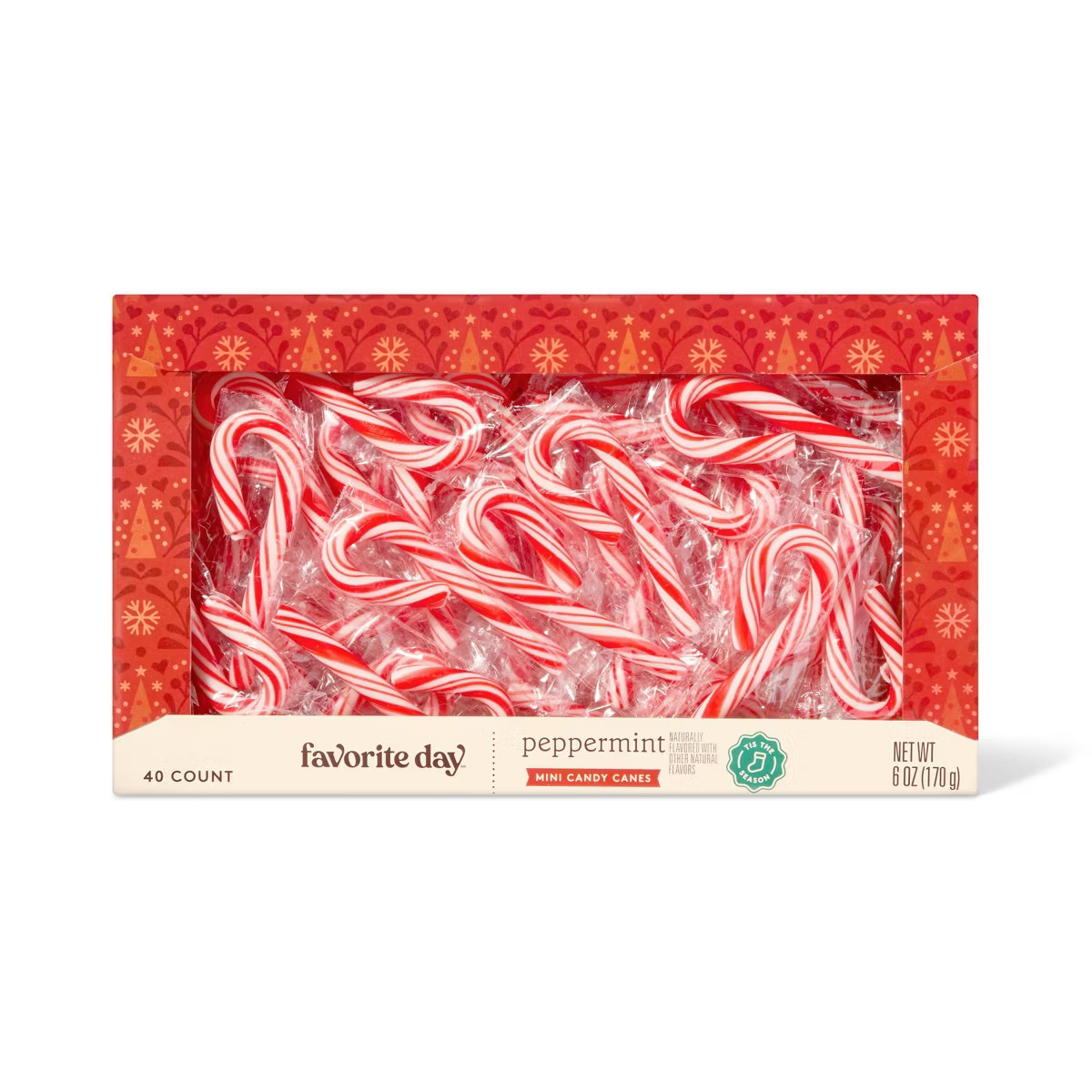Christmas Peppermint Red & White Mini Candy Canes - 6oz/40ct - Favorite Day™ | Target