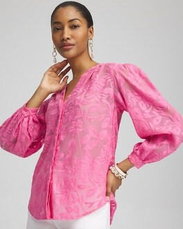 Chiffon Embroidered Shirt | Chico's