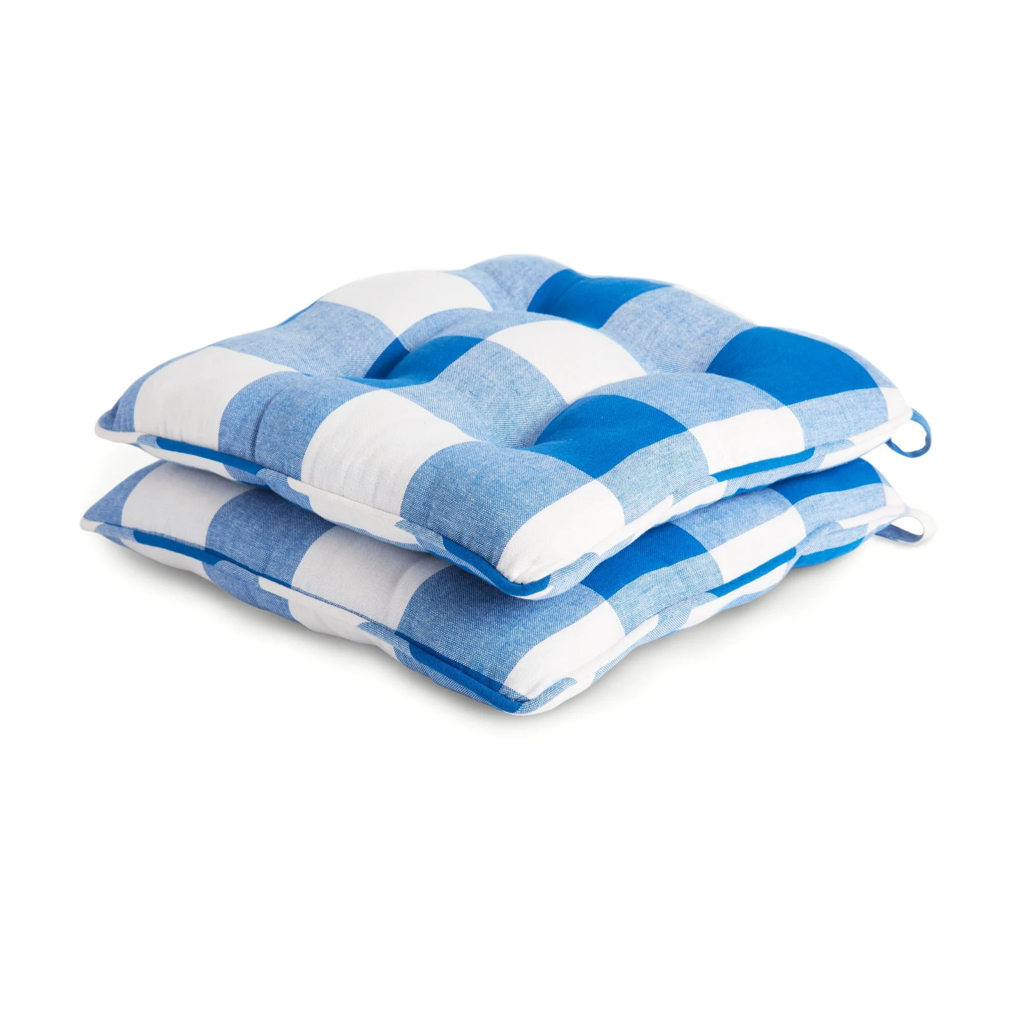 Better Homes & Gardens Farma Chair Cushion, 2 Pack, Blue, 16" x 17" - Walmart.com | Walmart (US)