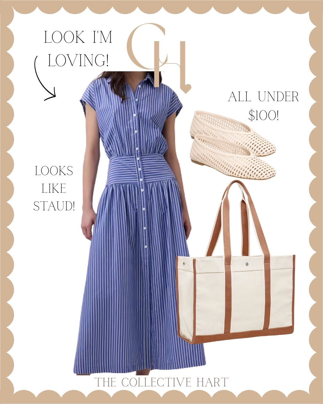 Amazing look for less! Chic, classic, and can be dressed up or down!