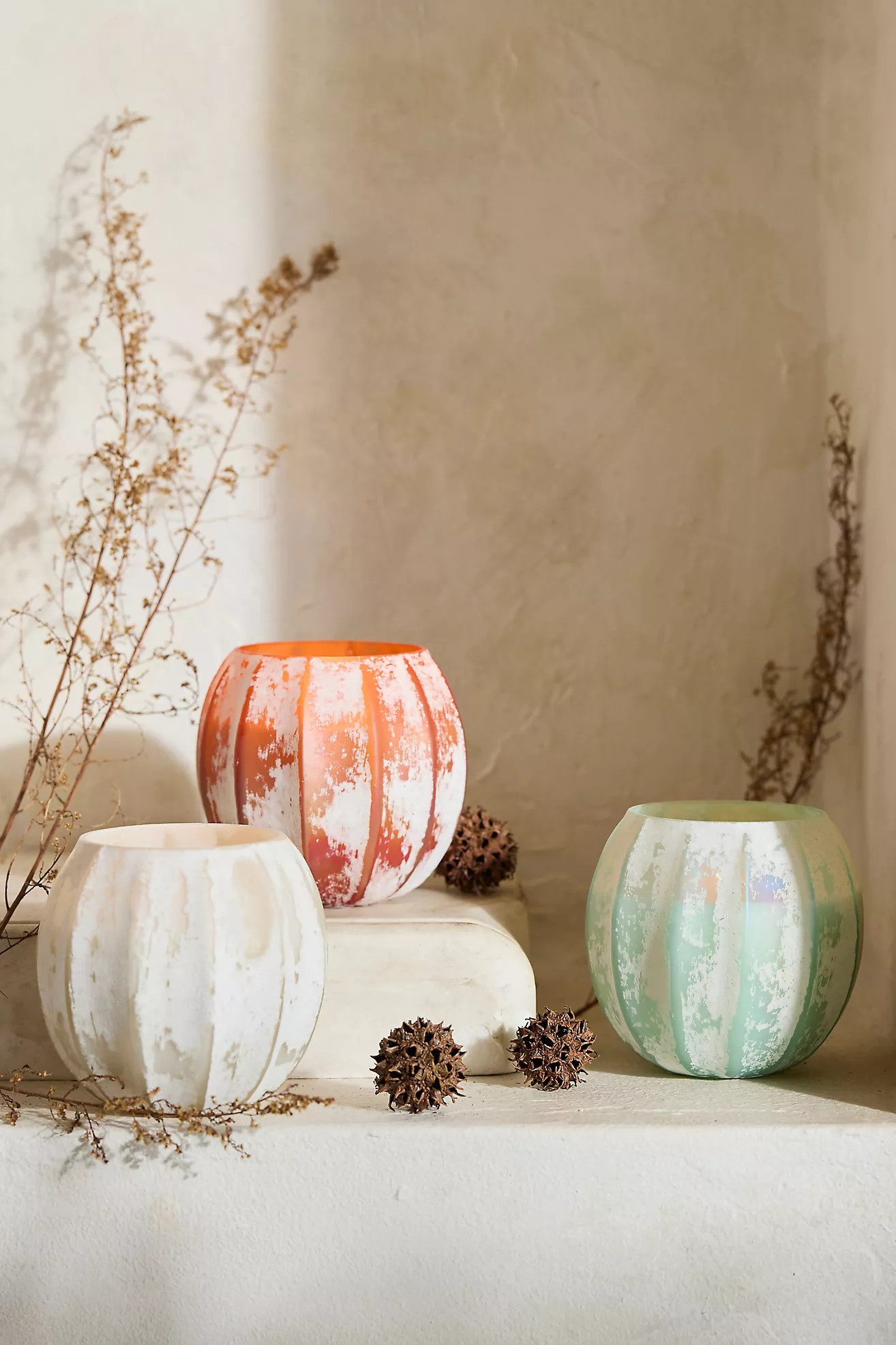 Glass Pumpkin Candle | Anthropologie (US)