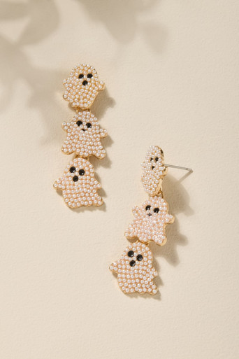 Pearl Ghost Drop Earrings | Francesca's