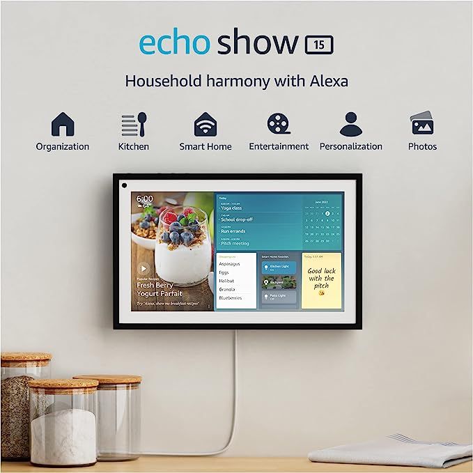 Echo Show 15, Full HD 15.6" smart display for family organization with Alexa | Amazon (US)