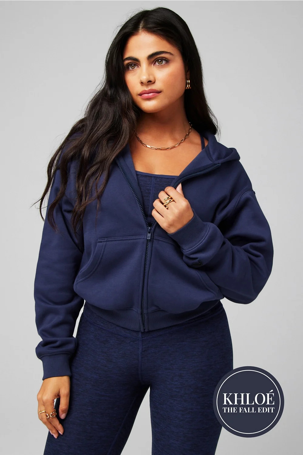 Cosy Fleece Full Zip Hoodie | Fabletics Europe