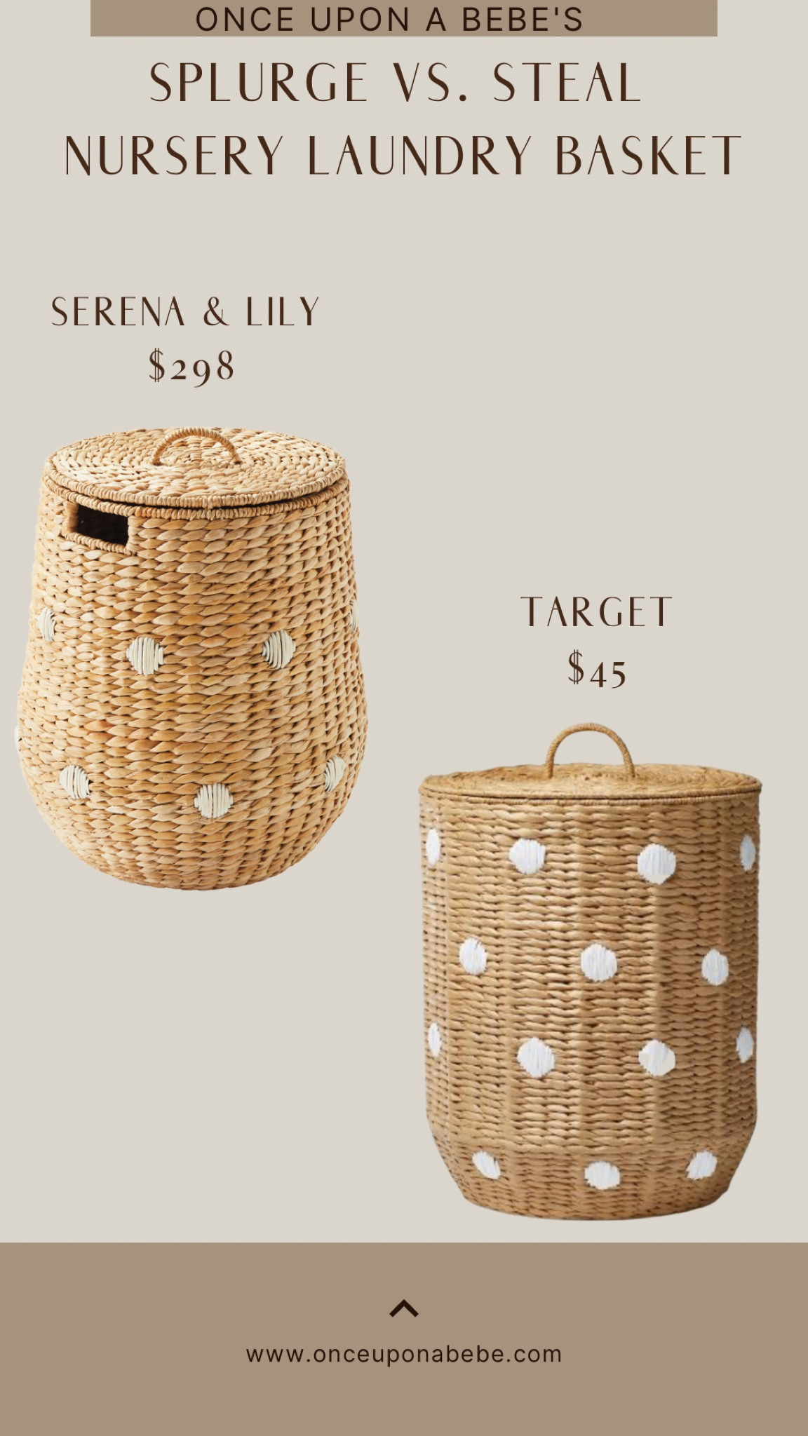 Dot woven laundry basket splurge vs. Steal // Serena Lily

#LTKhome #LTKkids #LTKbaby