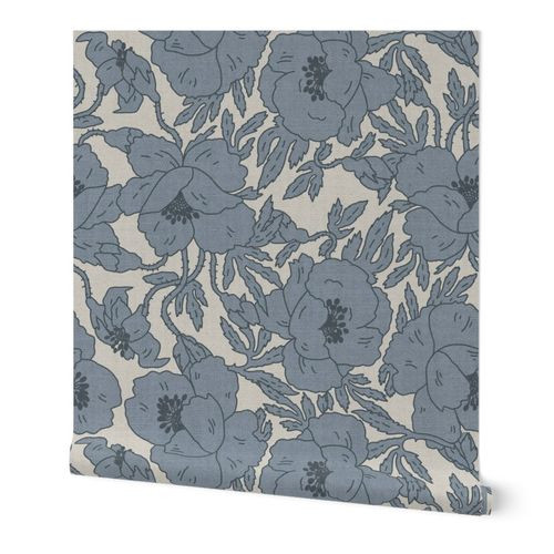 POPPY BLUE | Spoonflower