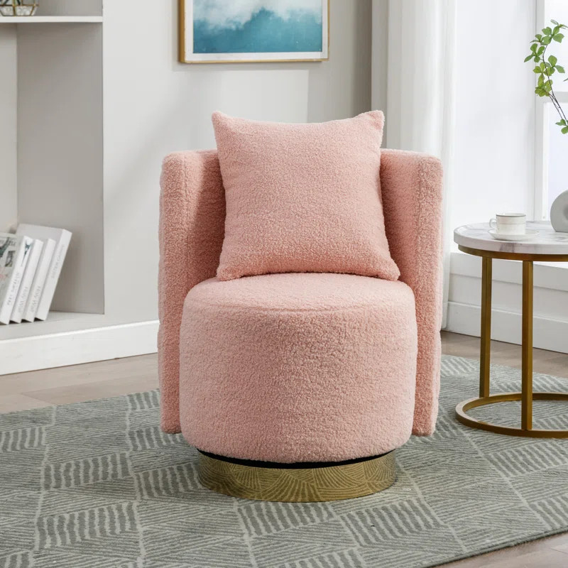 Alphanso Velvet Swivel Barrel Chair | Wayfair North America