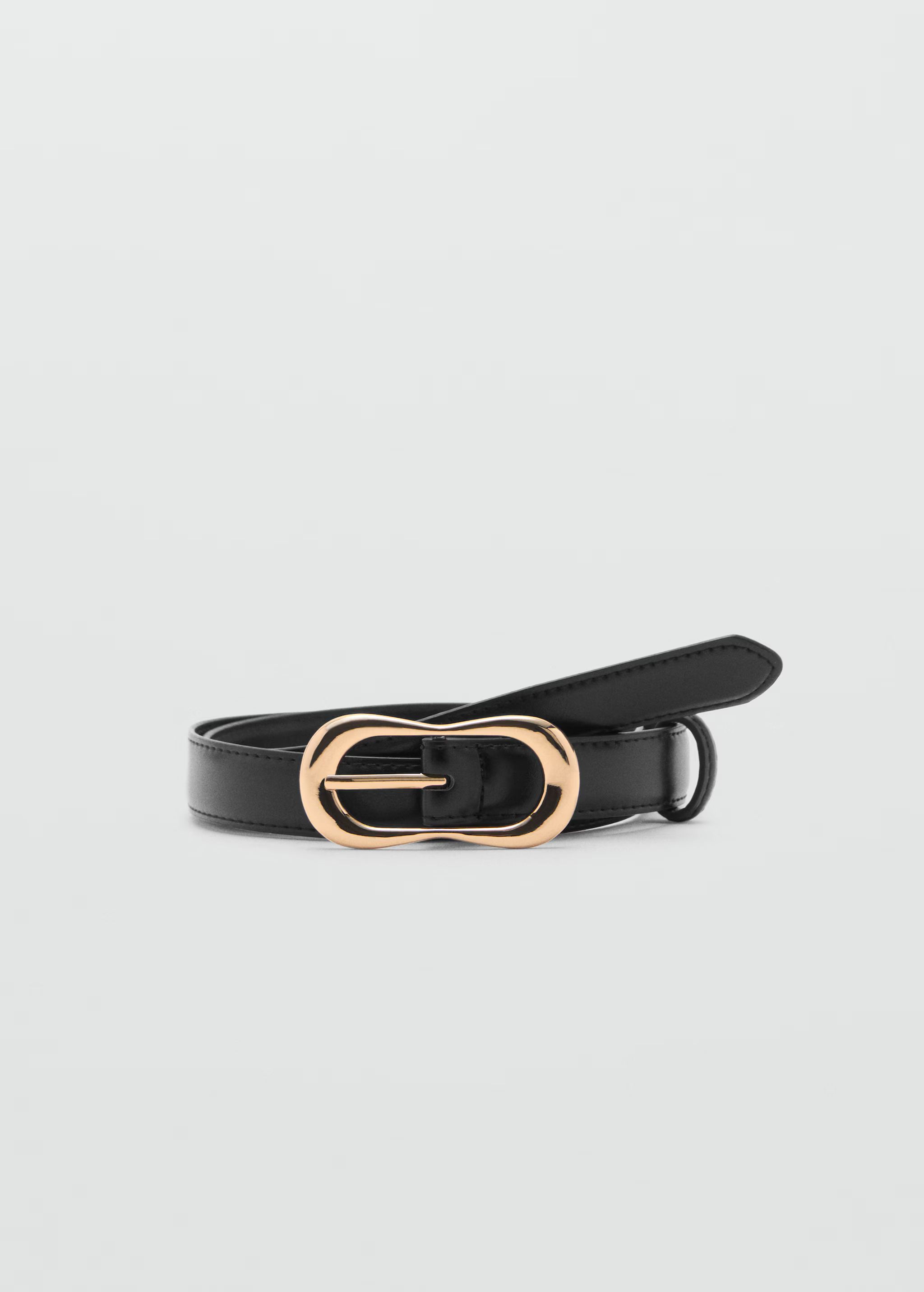 Buckle skinny belt - Woman | MANGO USA | MANGO (US)