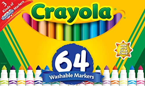 Crayola Washable Broad Line Marker Variety Set (64ct), Christmas Gifts for Grandkids, Toddlers & Kids, Ultra-Clean, Window, & Gel FX Markers for Kids, 3+ | Amazon (US)