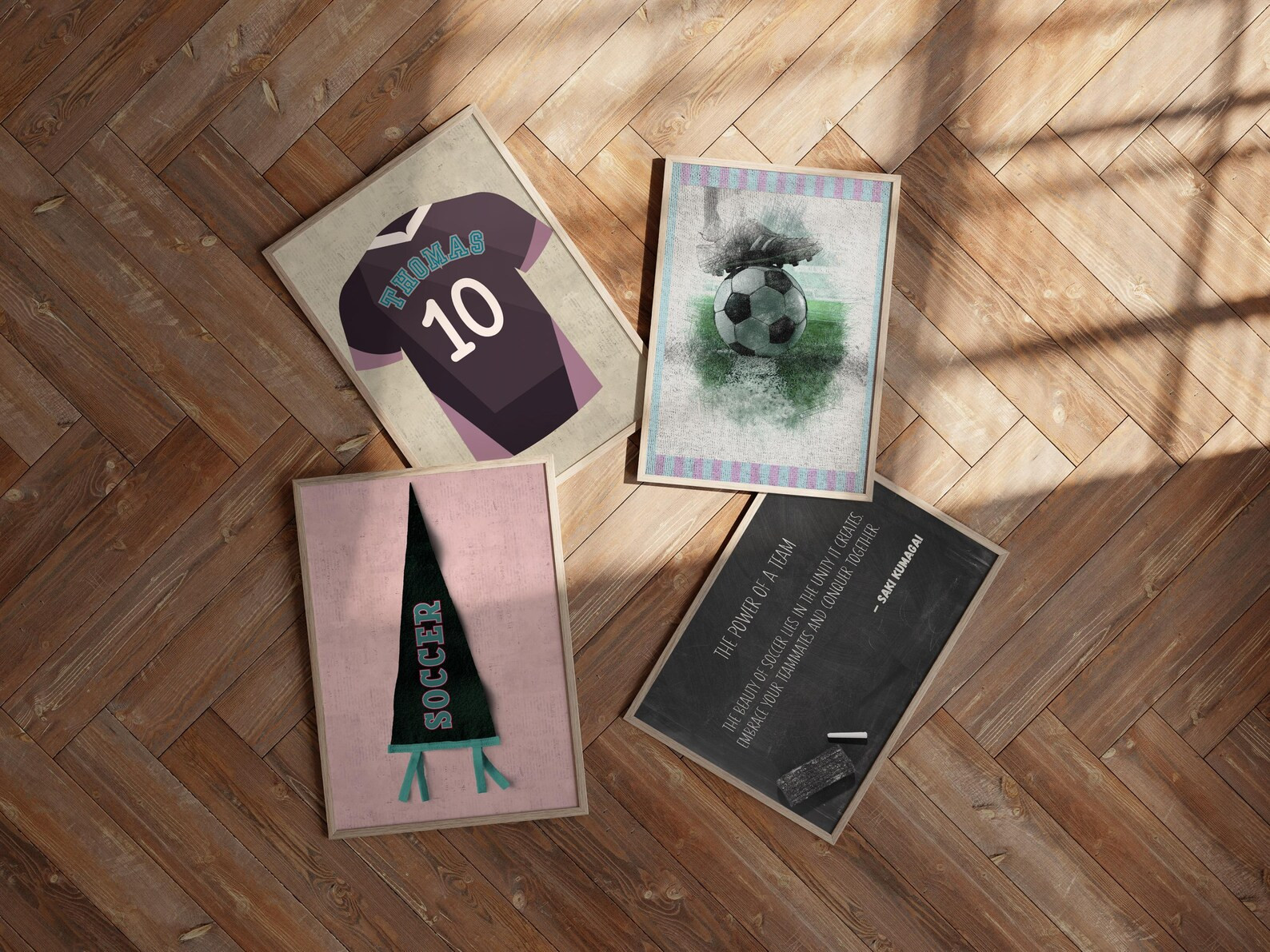 Soccer-Themed Wall Art Gallery for Girls Room – 6 Printable Sports Posters – Personalized Nam... | Etsy (US)