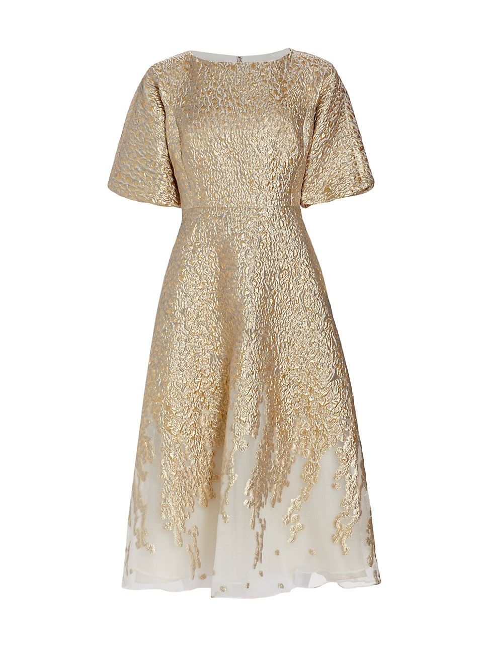 Metallic Jacquard A-Line Dress | Saks Fifth Avenue