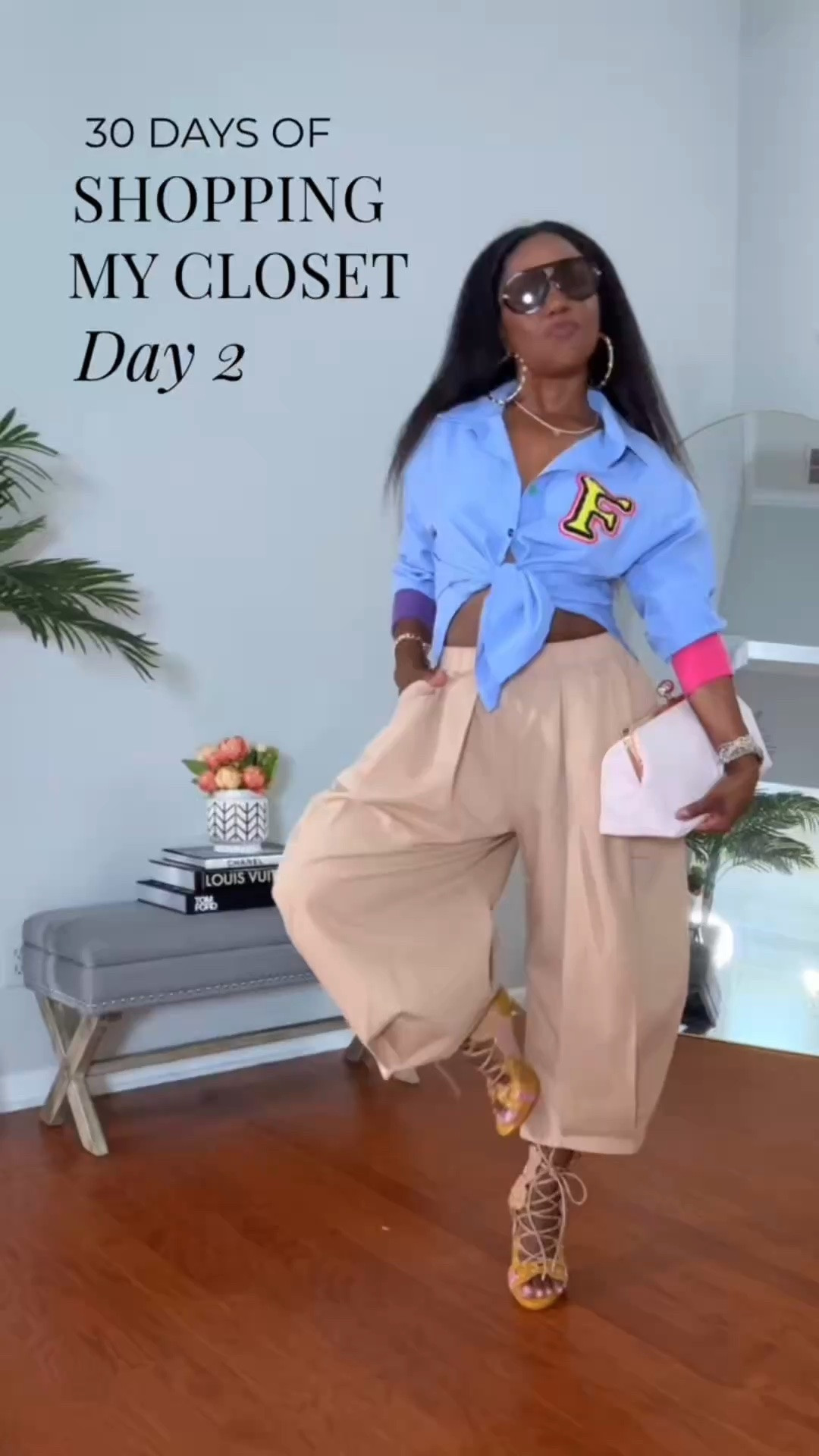 DAY 2 of 30 Days of Shopping My Closet 💋

Today’s look is all about mixing color with easy, oversized pieces. I tied this fun color-block button-down at the waist and paired it with cropped balloon pants, then pulled the colors together with statement booties and a soft pink clutch. 💙🩷💛. 

Swap the top for a blue cardigan or lightweight knit sweater for an easy transition into Fall.  

WHAT I’M WEARING:
• Amazon color-block button-down — M
• Amazon cropped wide-leg/balloon pants — M
• Azalea Wang Shainia Mustard Multi Stiletto Sandals — Akira, size 9
• A New Day Kiss Lock Clutch — Target

SIZE REFERENCE: 5’4” | 155 lbs | typically size M/8 | shoe size 9

Tap to SHOP the look! 🛍️

Style it. Own it. SLAY it. 💋

#LTKootd #LTKOver40 #LTKMidsize