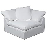 Sunset Trading Cloud Puff Modular Corner Chair, White | Amazon (US)
