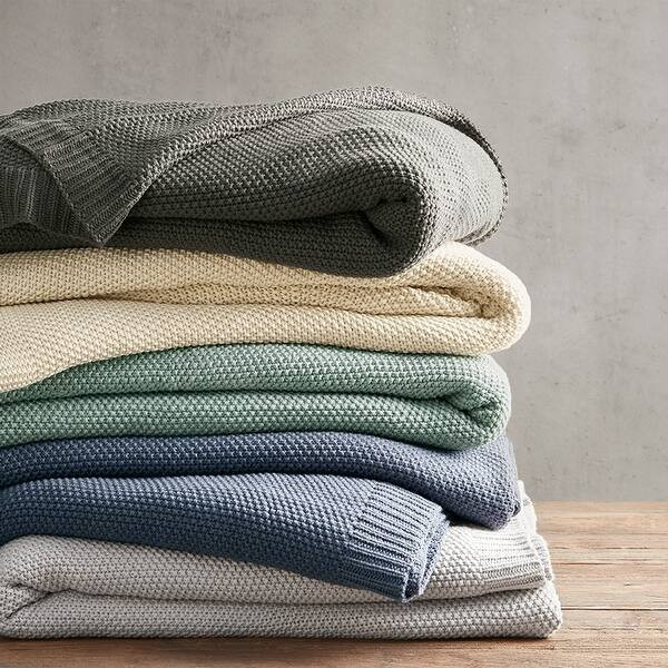 Carson Carrington Jekabpils Knit Blanket - Full/Queen - Indigo | Bed Bath & Beyond