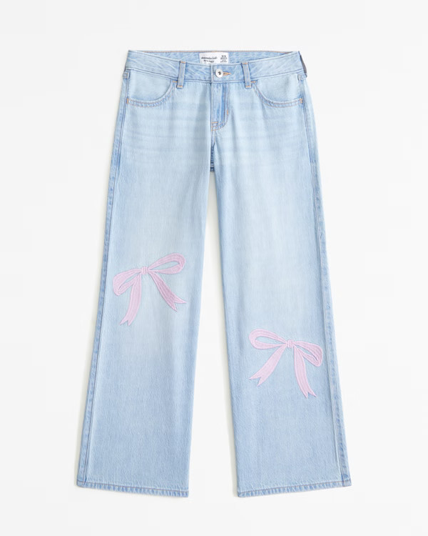 girls lightweight low rise baggy jeans | girls bottoms | Abercrombie.com | Abercrombie & Fitch (US)