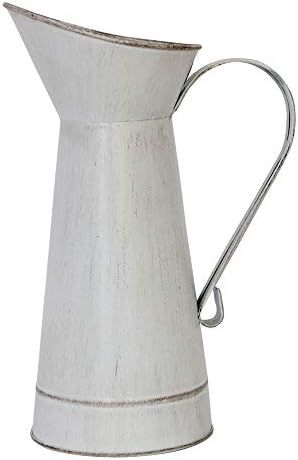 Barnyard Designs Decorative Pitcher, Antiqued White Milk Jug Vase, Rustic Vintage Water Pitcher J... | Amazon (US)