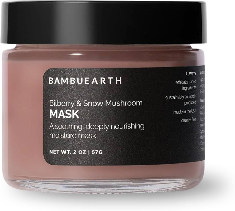 BambuEarth Billbery & Snow Mushroom Mask (2 oz) - Nourishing Facial Mask for All Skin Types, Blen... | Amazon (US)