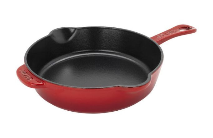 Staub Cast Iron 8.5-inch, Traditional Deep Skillet, Cherry | The ZWILLING Group Cutlery & Cookware