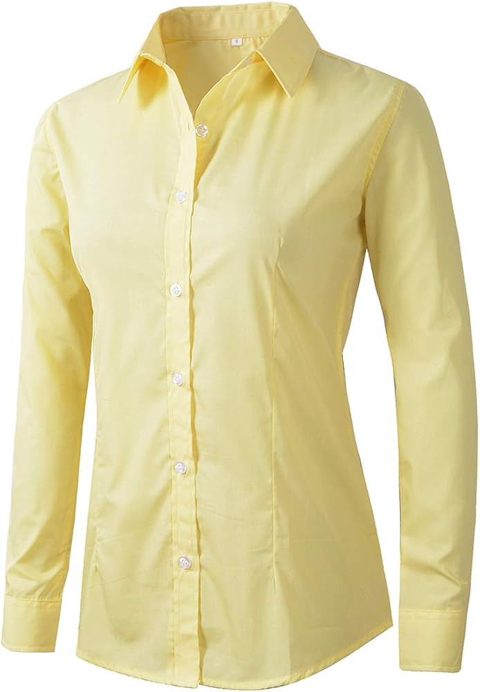 Beninos Womens Dress Shirts Long Sleeve Button Down Shirt Work Wear | Amazon (US)