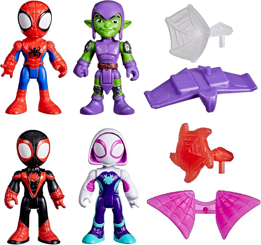 SPIDEY AND HIS AMAZING FRIENDS Marvel Web-Slinging Adventure Set, 3-Inch-Scale (7.6 cm) Action Fi... | Amazon (US)