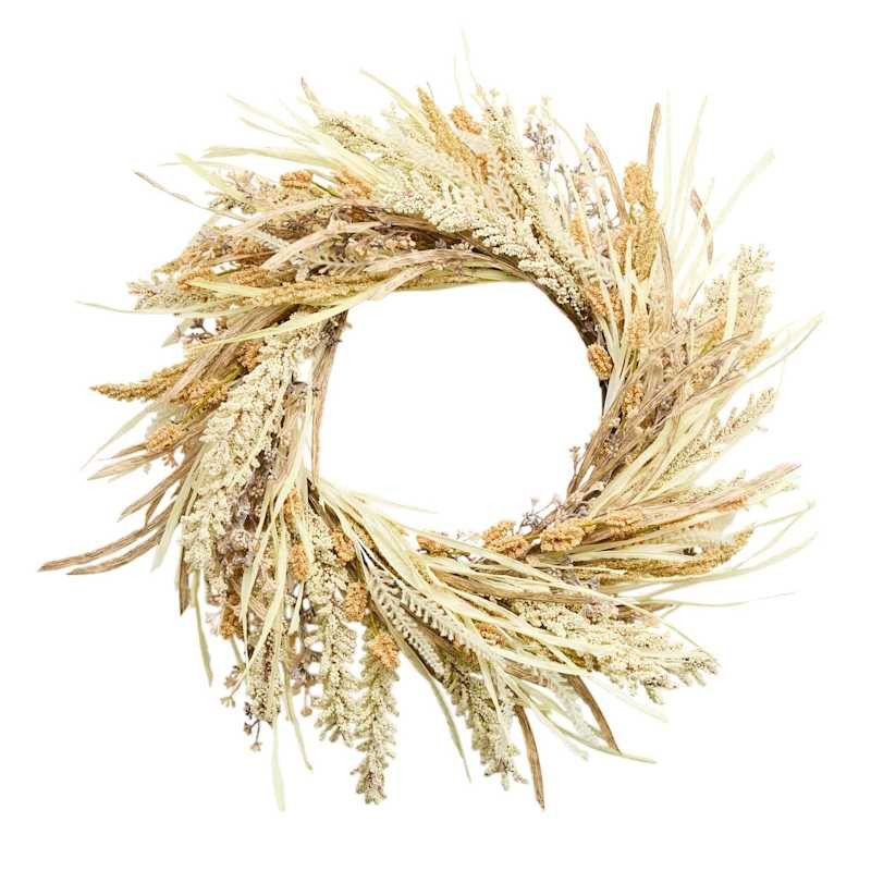 Beige Heather Wreath, 24" | At Home