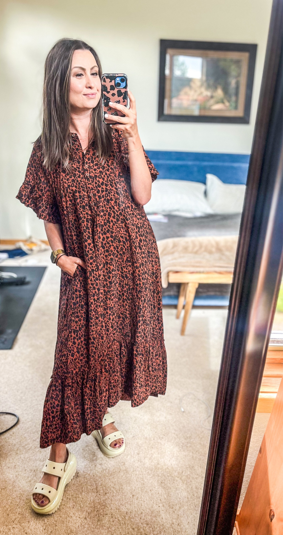 Day 2/30 This dress is an oldie but a goodies from Anthropology linking something similar that I love from All Saints! Leopard is my love language and my favorite neutral. If I could wear every day I would! 

But really I want to talk about these shoes. Yes they are crocs. No I didn’t fall and hit my head. I waited months for these shoes to finally restock in my size. Now I wish I would have put myself on the list for every color! They are amazing! So comfy I’m obsessed. I’ll never talk bad about crocs again! 🐊

Go buy now. Your welcome. 

#LTKBacktoSchool #LTKfamily #LTKshoecrush