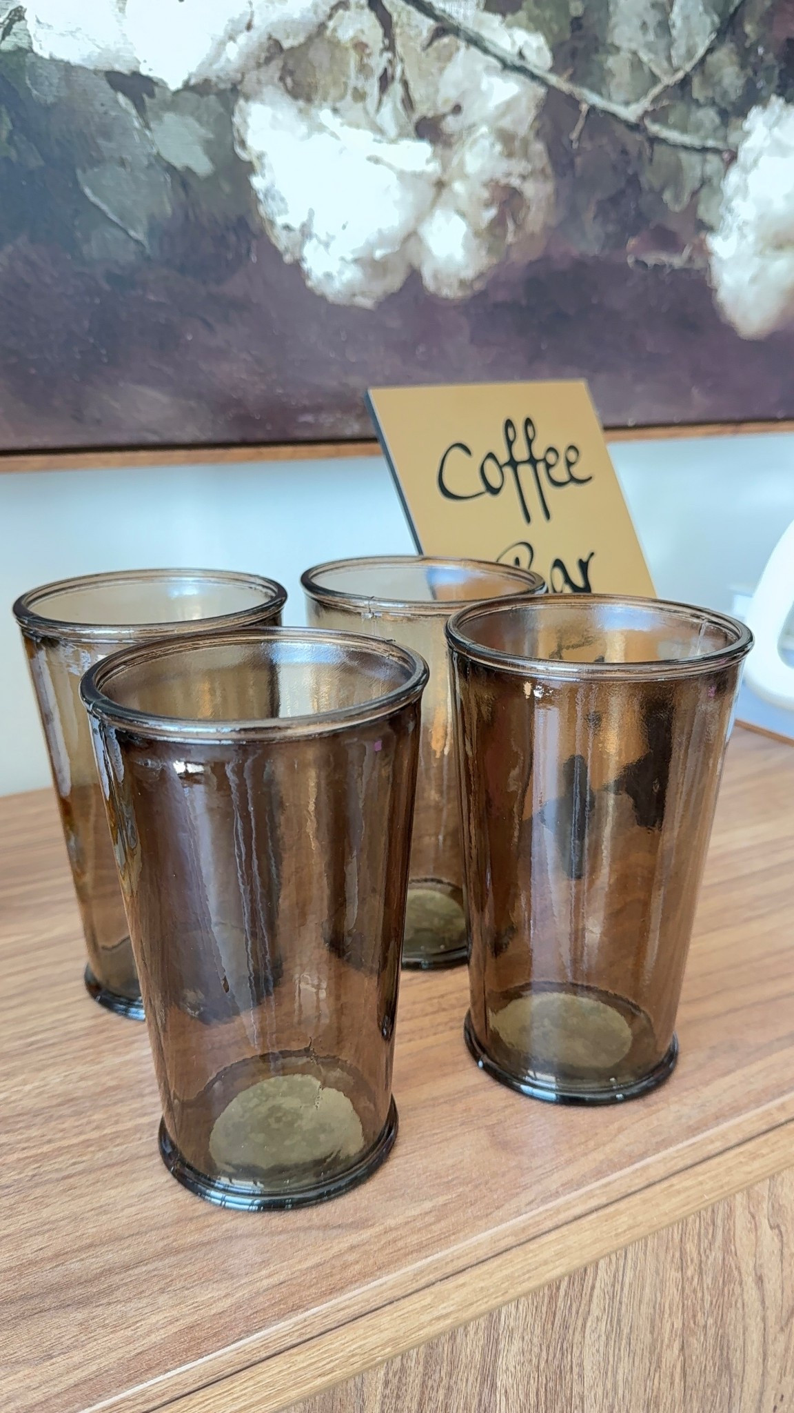 little home find 🤎
these tinted glasses just did something to my space… like instant warmth 🤎✨
Perfect for iced coffee, matcha, or just making your everyday feel a little more put together ✨

#LTKHome #LTKmorningroutine