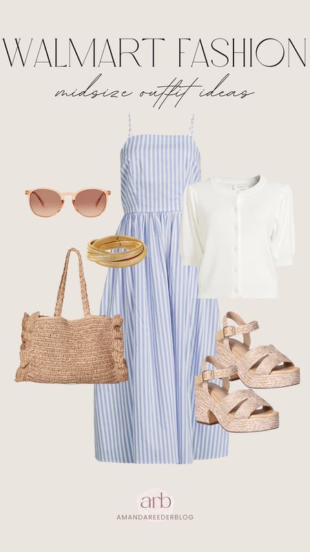 Walmart Summer Outfit! Summer Outfit Idea! Midsize Summer Outfit! Casual Summer Outfit! 

#LTKSeasonal #LTKTravel #LTKMidsize