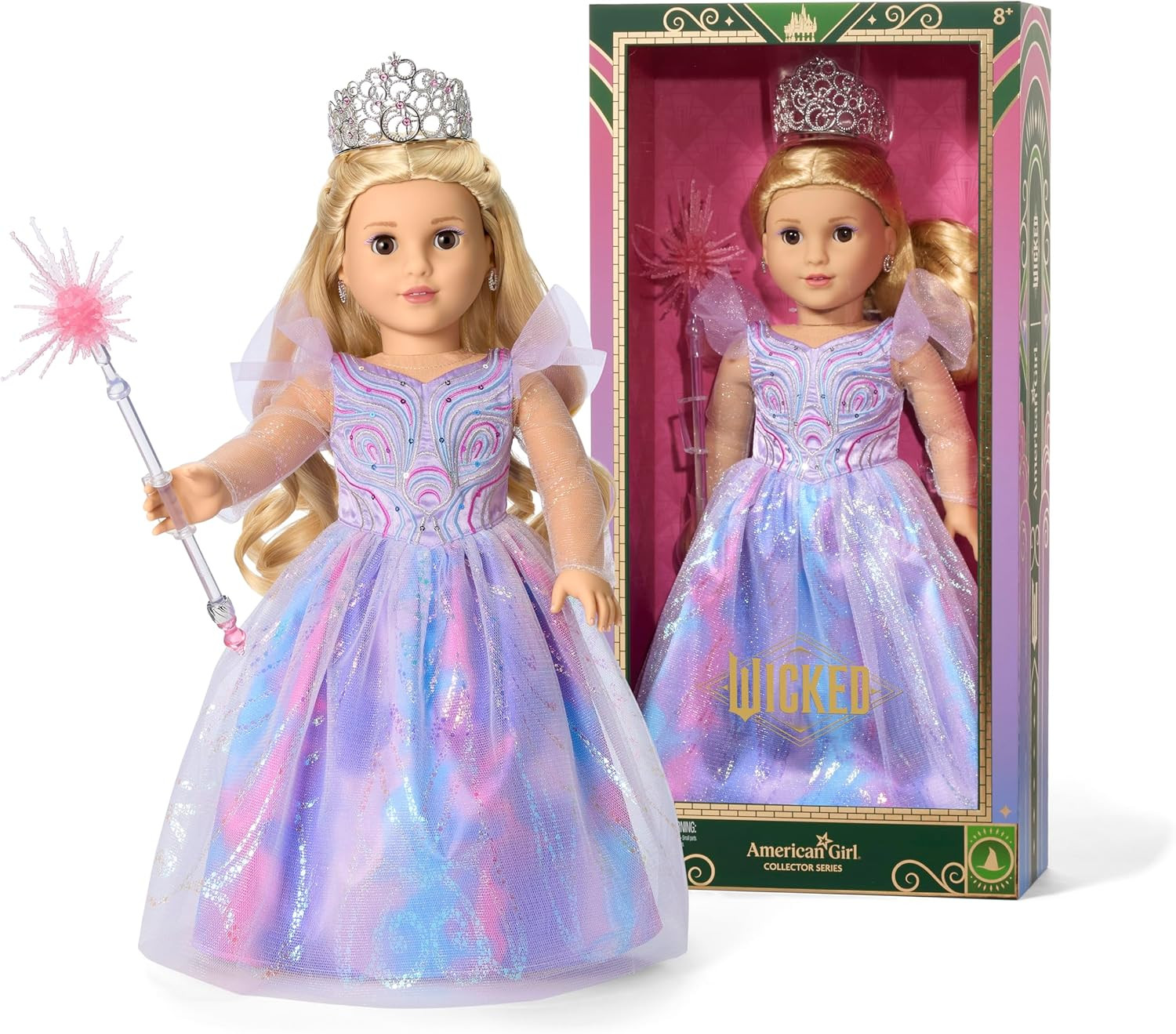 American Girl Wicked Glinda Doll Collector Series, with Brown Eyes, Long Wavy Blonde Hair, for Ag... | Amazon (US)