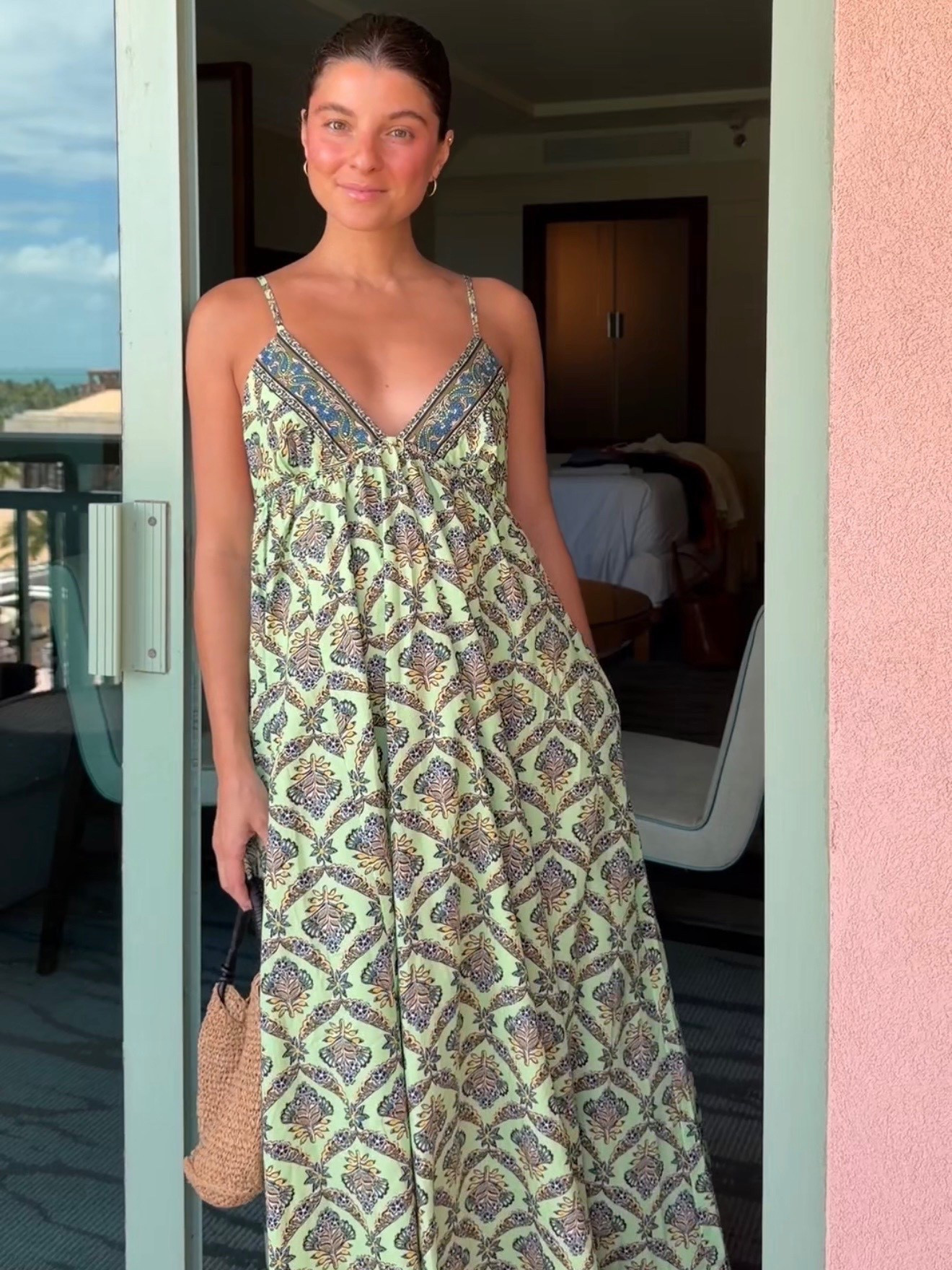 [4/13/26] love a simple and flowy maxi dress for spring and summer | comes in 4 other colors and 100% cotton! I’m wearing xs 

sizing details:
• yellow carmen set - small 
• red baby tee (comes as a full Annette skirt set) - small 
• red pull on pant - xs
• cotton linen midi dress - small 
• green printed maxi - small 
• white keep it cool set - xs
• yellow Bristol skirt set - small 
• green maxi skirt set - xs

#LTKPetite #LTKSeasonal #LTKBump